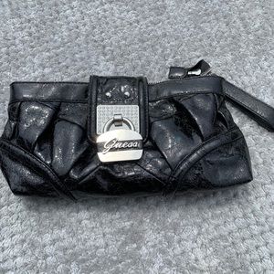 Guess black clutch